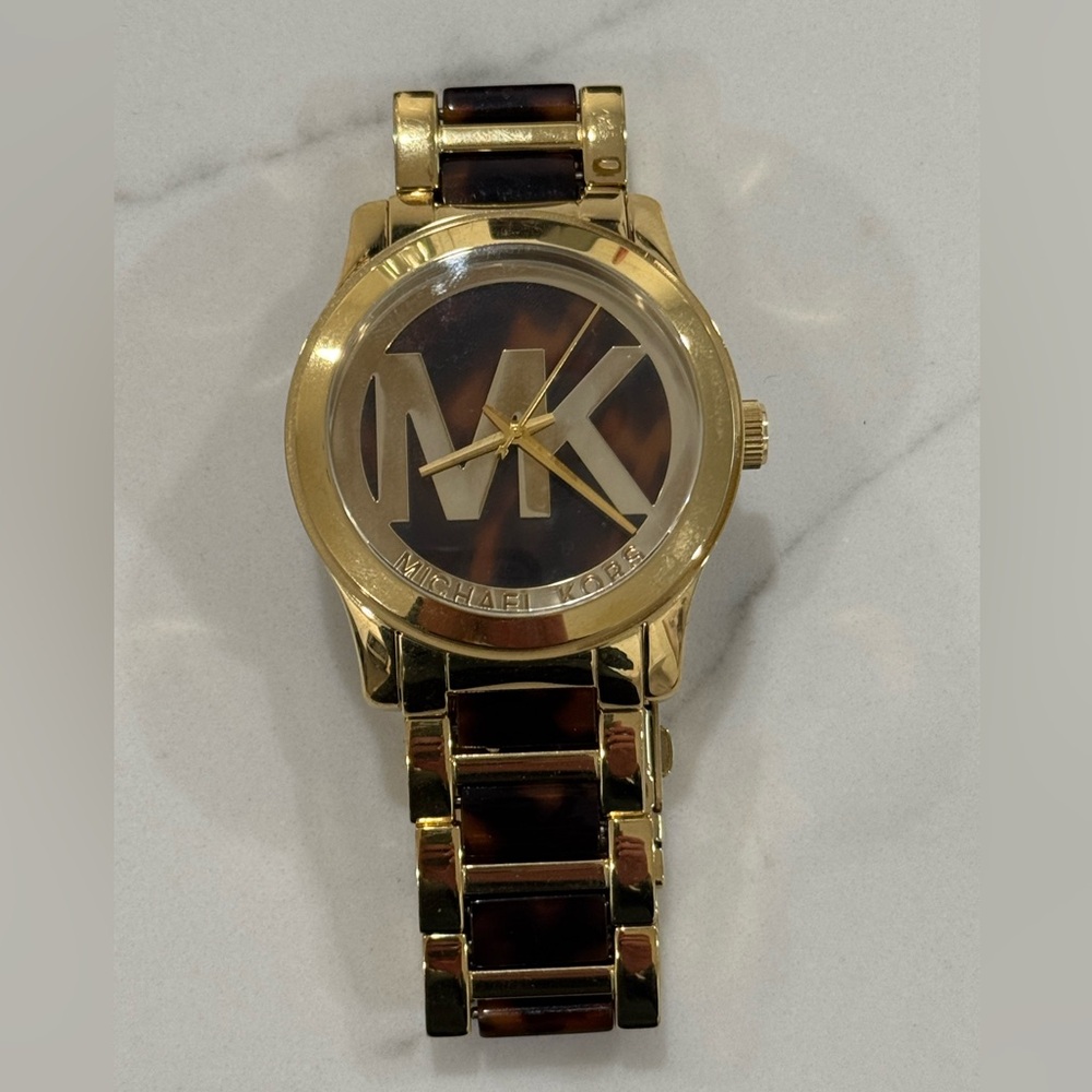 Michael Kors Gold and Brown Women's Watch